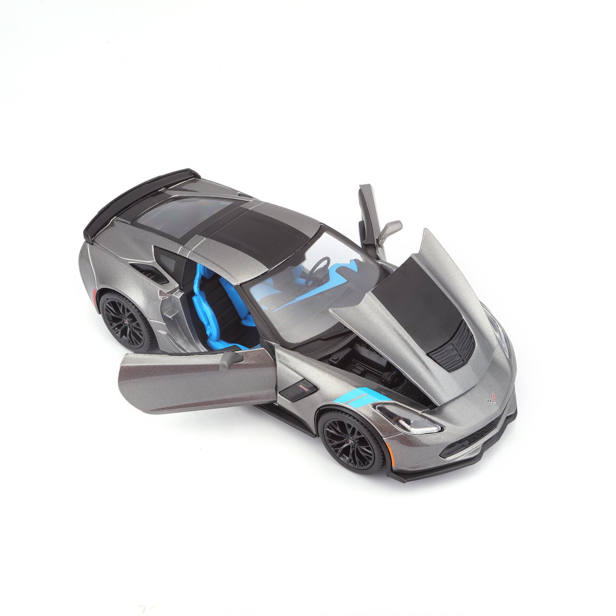 Maisto Corvette Grand Sport 2017, metal šedá, 1:24