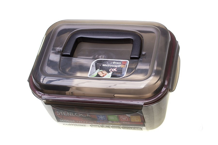 Nerezová obdelníková dóza Cuitisan s uchem 3600ml