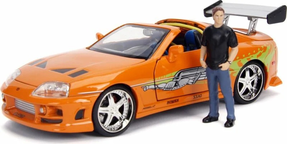 Rychle a zběsile auto 1995 Toyota Supra a figurka Brian O’Conner 1:24
