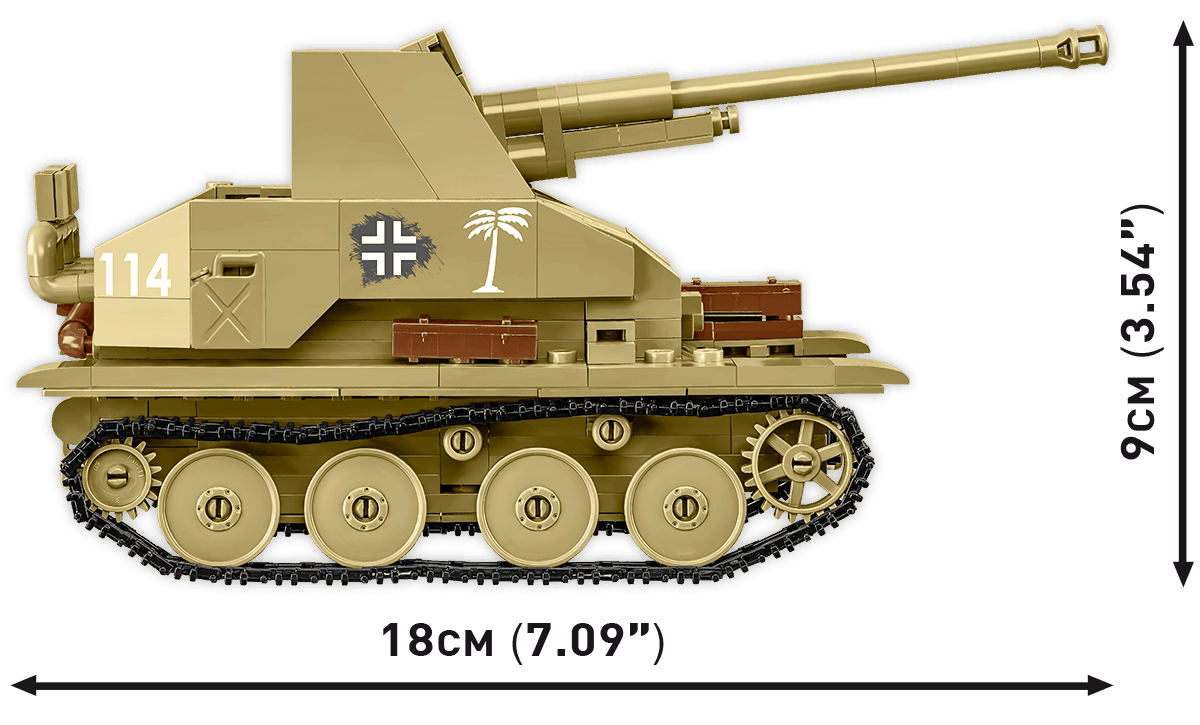 Cobi 3131 II WW German tank destroyer Sd.Kfz. 139 MARDER III, 1:35, 486 kostek