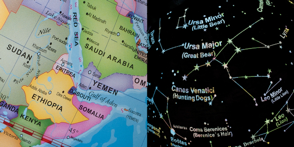 Brainstorm Svítící Globus 2v1 - Hvězdná obloha