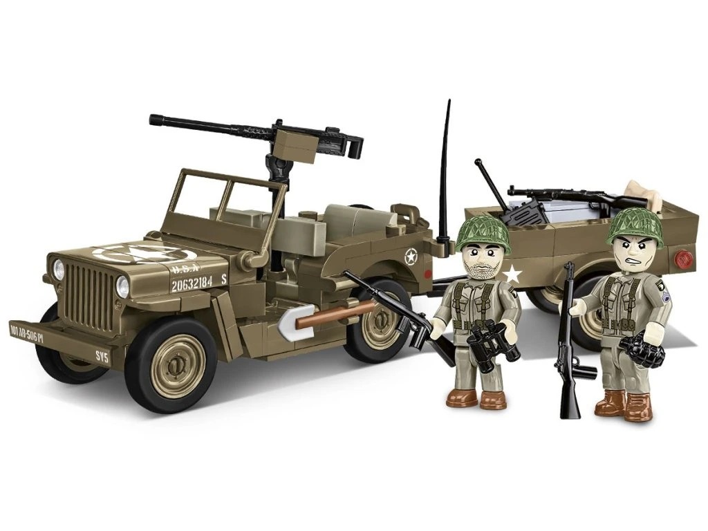 Cobi 3132 II WW Willys MB s přívěsem, 1:35, 200 kostek