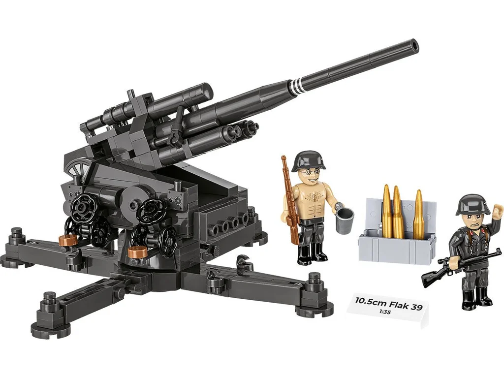 Cobi 3142 II WW 10,5 cm Flak 39, 1:35, 339 k, 2 f