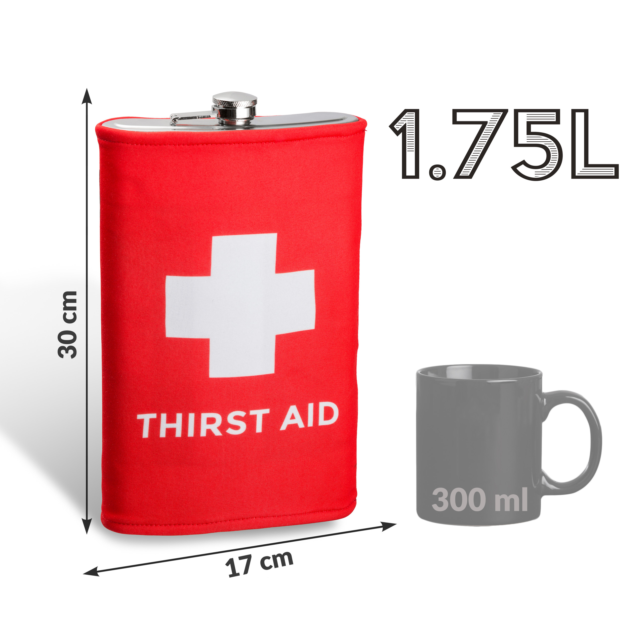 Obří placatka Thirst Aid 1750 ml