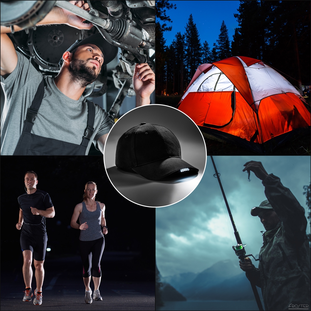 Kšiltovka s LED světlem