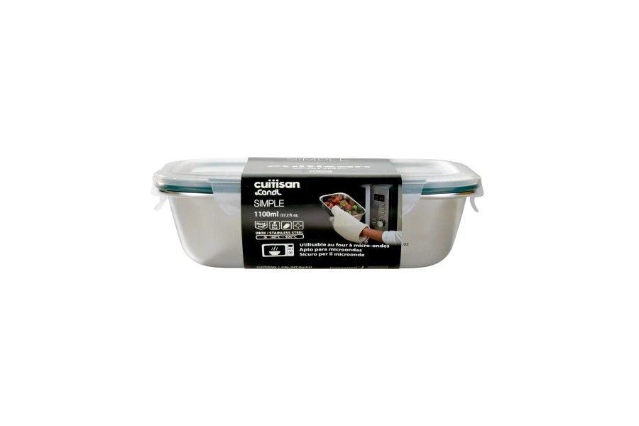 Nerezová obdelníková dóza Cuitisan 1100ml