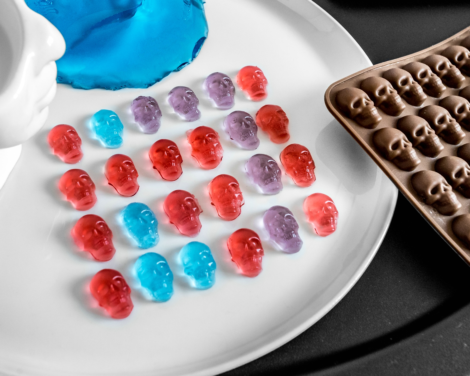 Silikonová forma na gumové lebky, čokoládu, kostky ledu