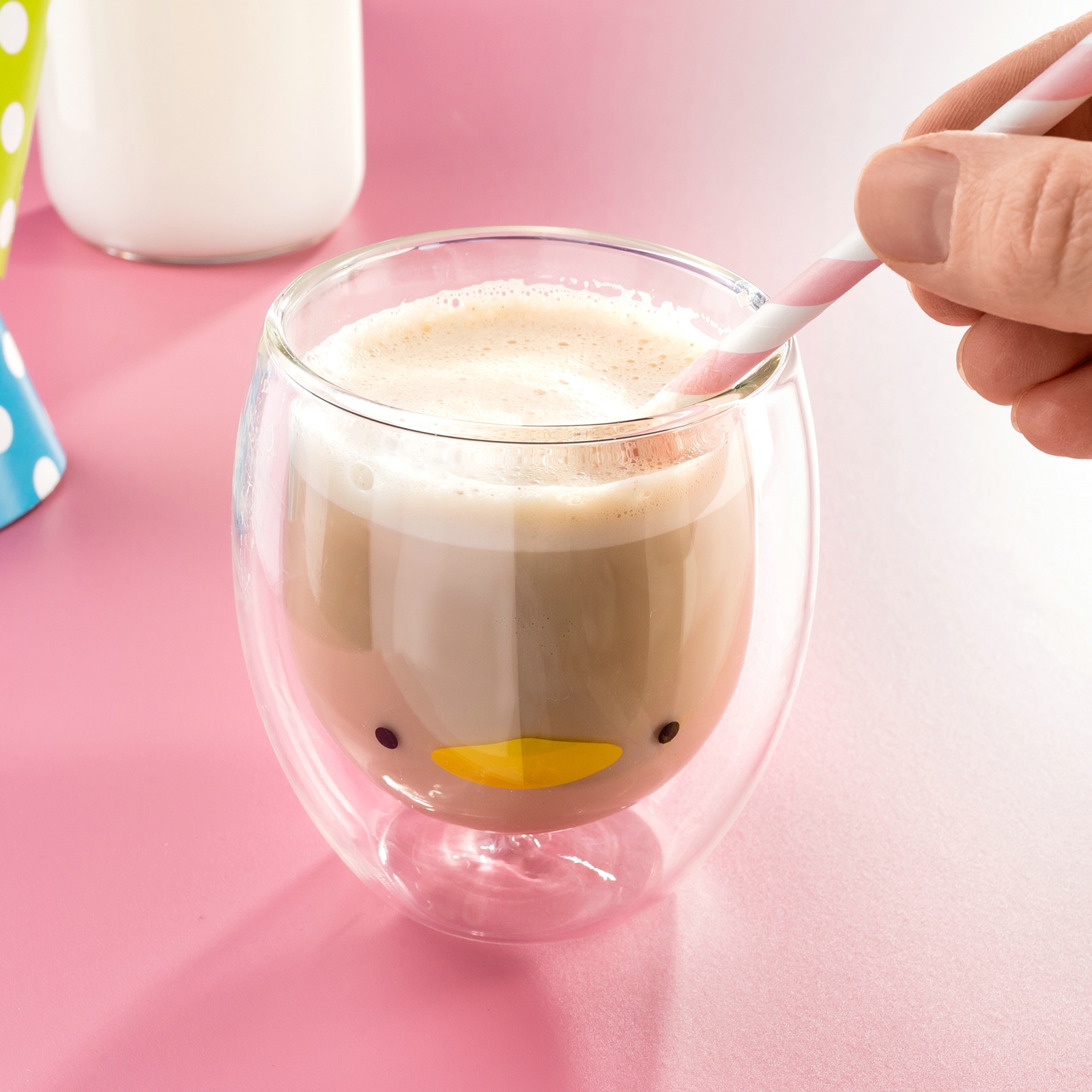 Dvoustěnná skleněná sklenice Kačenka 260ml.
