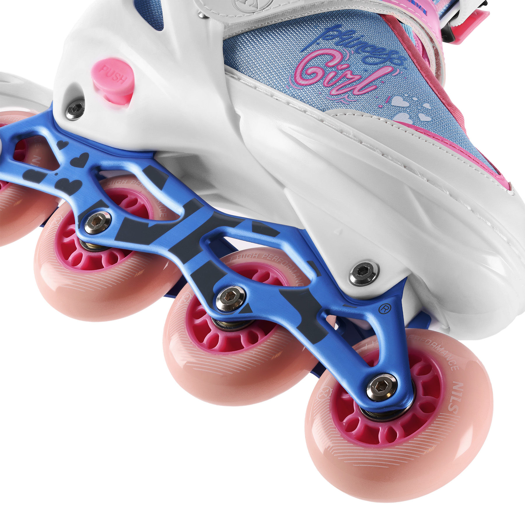 Kolečkové brusle NILS Extreme NA18168A Princess bílé vel.M (35-38)