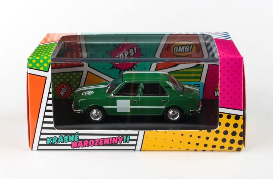 Abrex Škoda 105L (1977) Zelená Ostrá Narozeninová Užovka 1:43