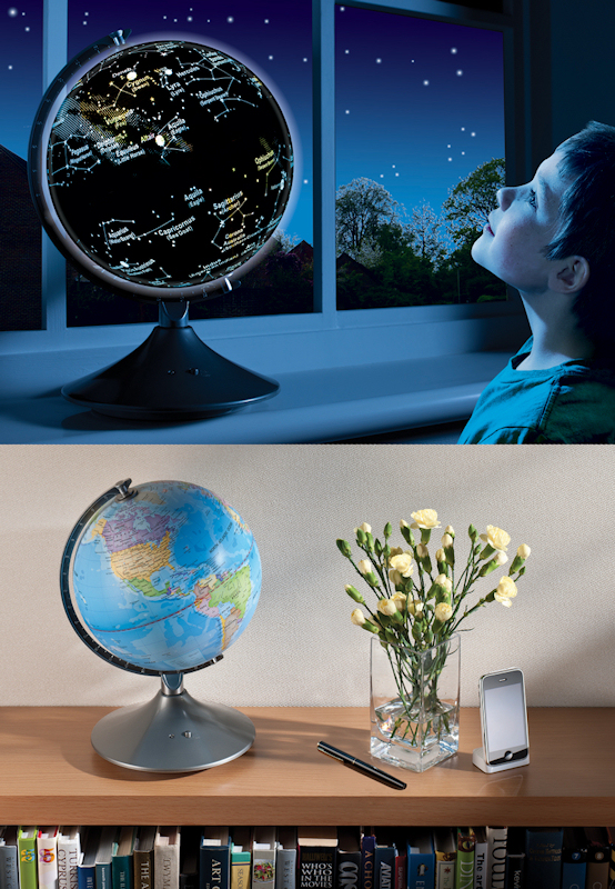 Brainstorm Svítící Globus 2v1 - Hvězdná obloha