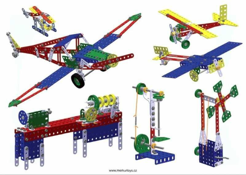 Merkur 4 stavebnice, 609 dílů, 40 modelů