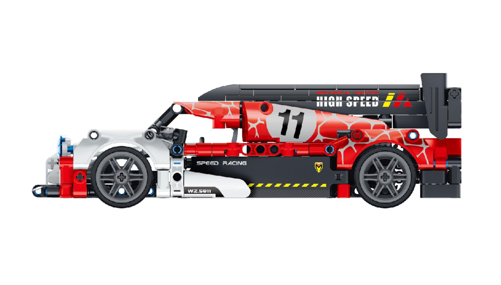 Stavebnice iM.MASTER závodní auto na zpětné natažení, 472 dílků