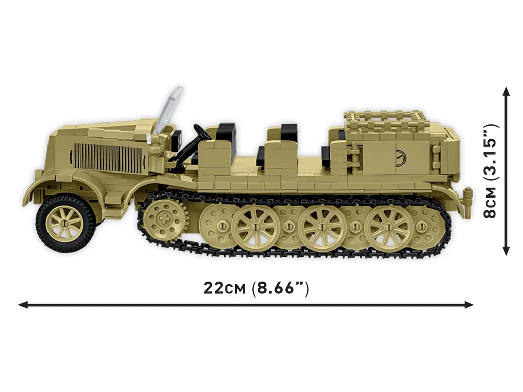 Cobi 3143 II WW Sd. Kfz. 8 táhnoucí 8,8 cm Flak 36, 1:35, 975 k, 2 f