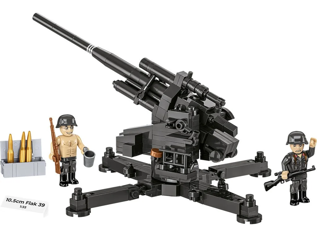 Cobi 3142 II WW 10,5 cm Flak 39, 1:35, 339 k, 2 f