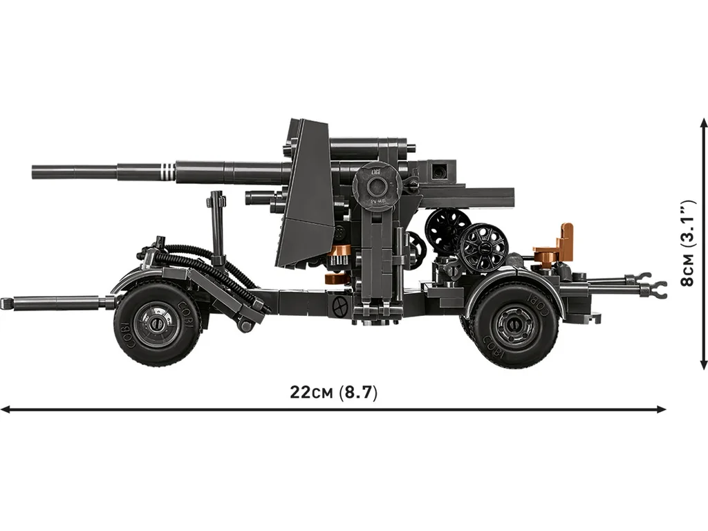 Cobi 3140 II WW 8,8 cm Flak 18 s lafetou, 1:35, 360 k, 2 f