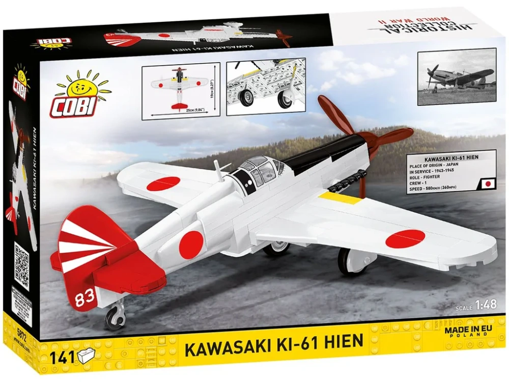 Cobi 5872 II WW Kawasaki Ki-61 Hien, 1:48, 141 kostek
