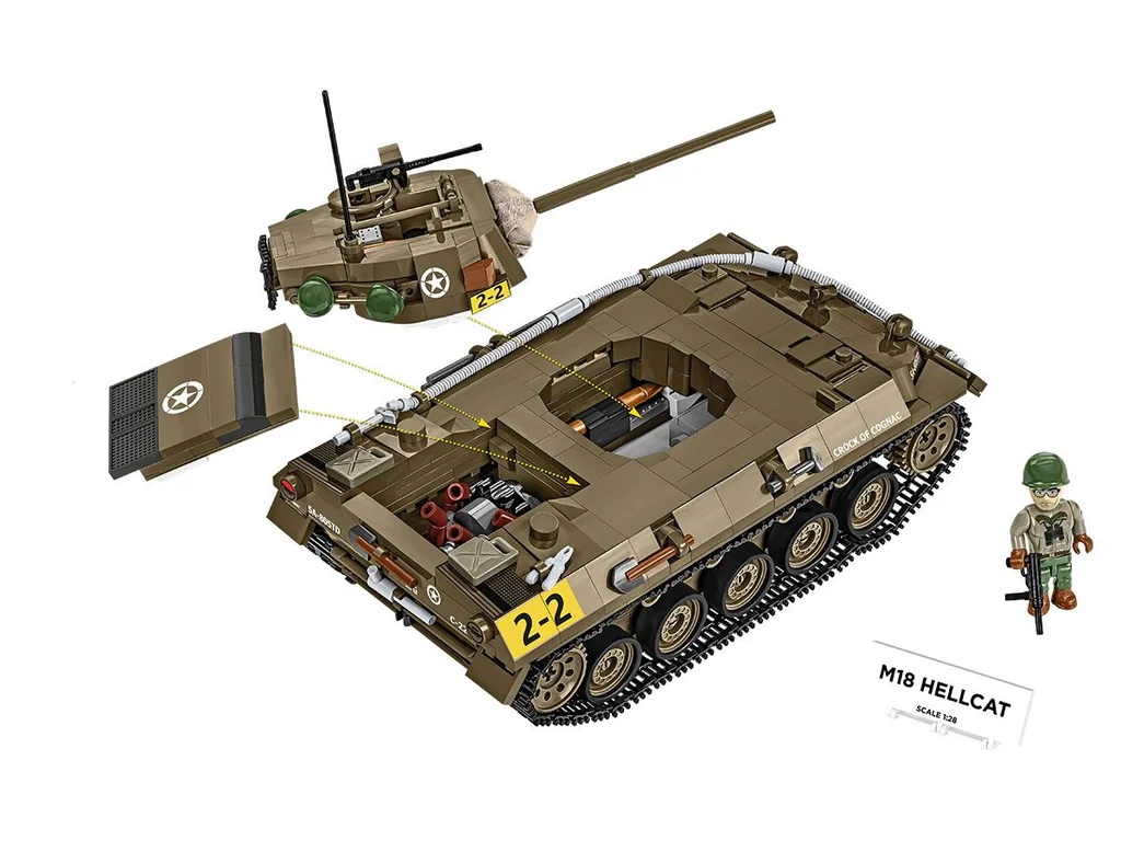 Cobi 2679 II WW M18 HELLCAT, 1:28, 1026 dílků, 1 f