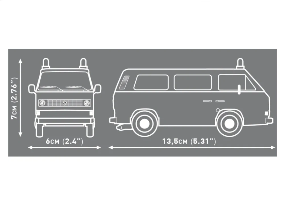 Cobi 24635 Volkswagen T3 Hasiči, 1:35, 238 kostek