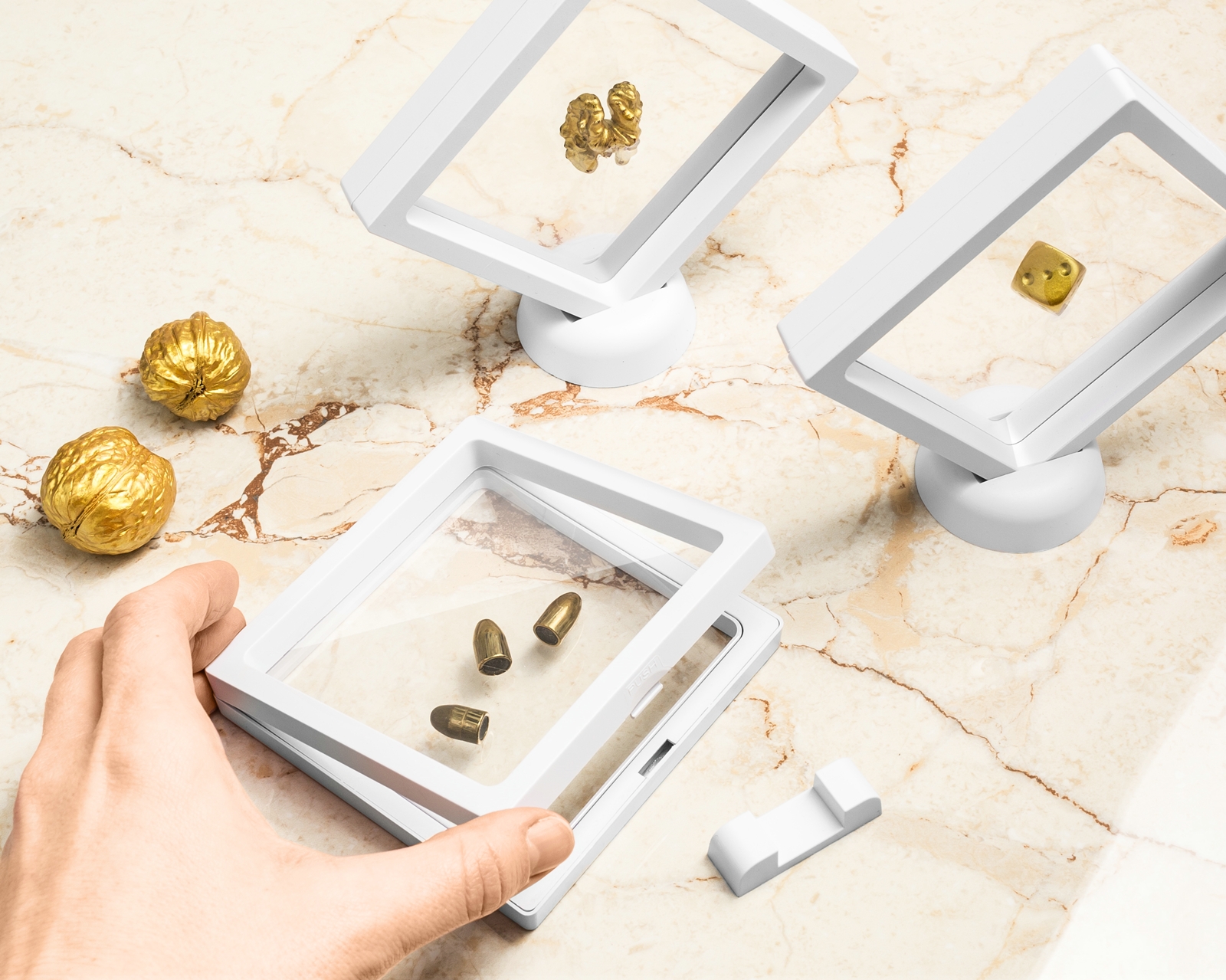 Plovoucí rámeček, Sada 3ks, Bílý