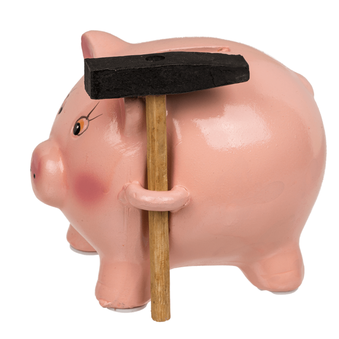 Keramická pokladnička, Prasátko s kladívkem