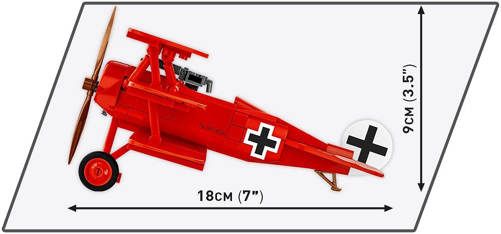Cobi 2996 Great War Fokker Dr. I Red Baron, 1:32, 221 kostek