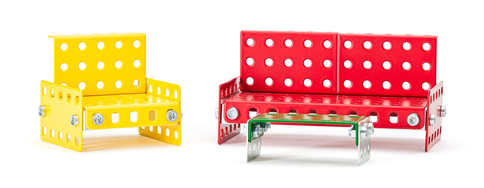 Merkur Příslušenství k domečku pro panenky - nábytek, 219 dílků