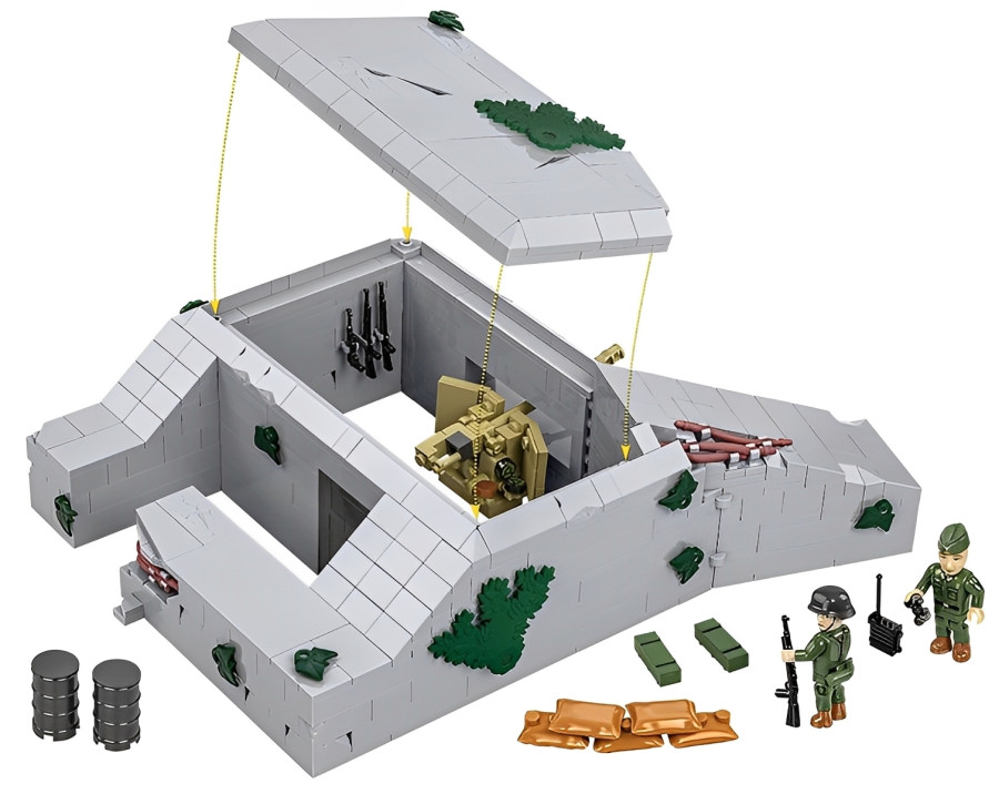COBI 3136 Německý bunkr Regelbau 667, 1:35, 642 kostek a 2 figurky