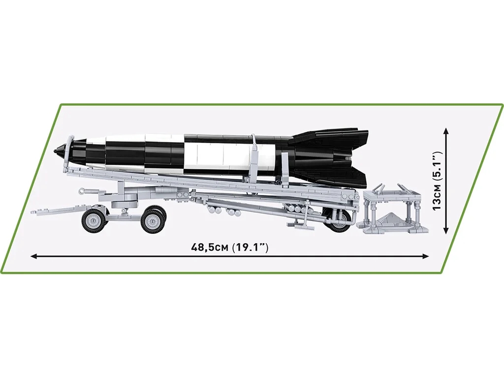 COBI 3120 II WW Raketa V2 na podvozku Meiller, 1:35, 1191 kostek