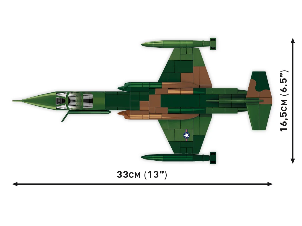 COBI 2426 Vietnam War Lockheed F-104 Starfighter, 1:48, 438 kostek