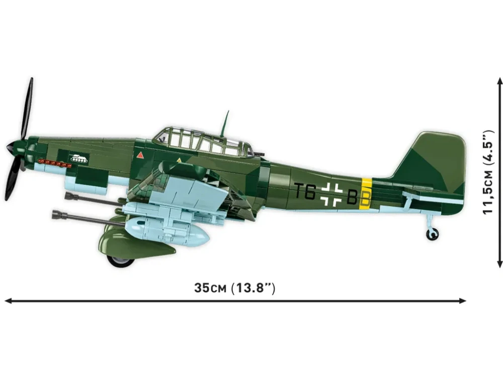 Cobi 5767 II WW Junkers JU 87G-2 STUKA, 1:32, 571 kostek, 2 figurky