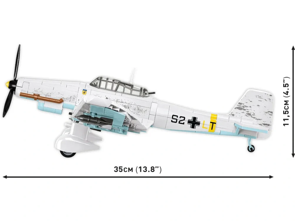 Cobi 5768 II WW Junkers JU 87D-3 STUKA, 1:32, 556 kostek a 2 figurky