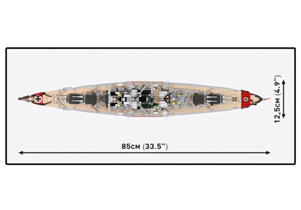 Cobi 4860 II WW Battleship Bismarck, 1:300, 3204 kostek