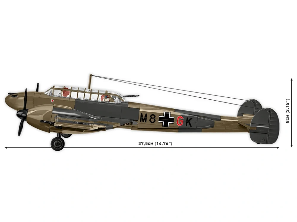 Cobi 5777 II WW Messerschmitt Bf 110C, 1:32, 578 k, 2 figurky