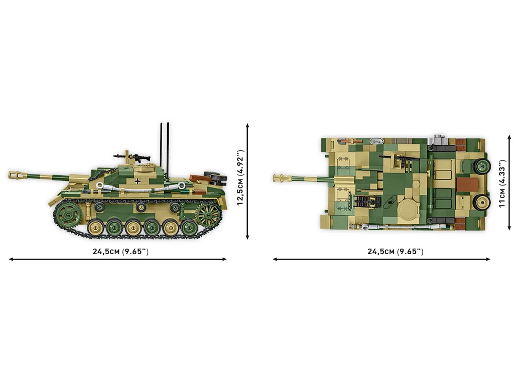 Cobi 2676 II WW StuG III Ausf. G, 1:28, 955 kostek