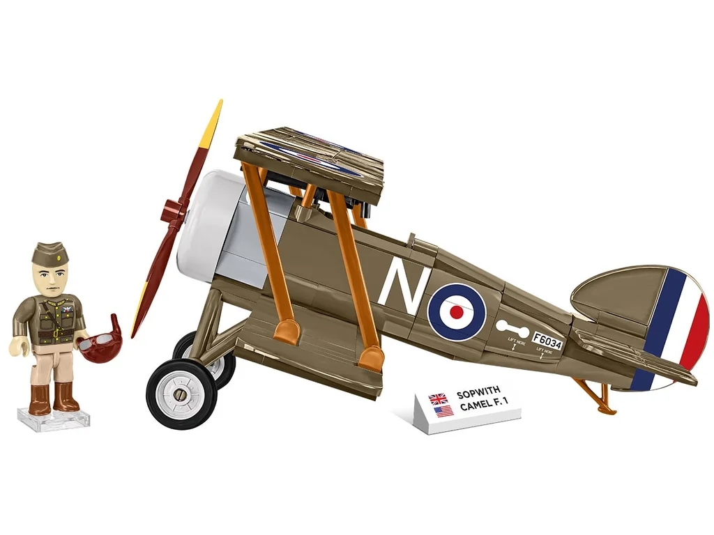 Cobi 2999 Great War SOPWITH F.1 CAMEL, 1:32, 186 kostek, 1 f