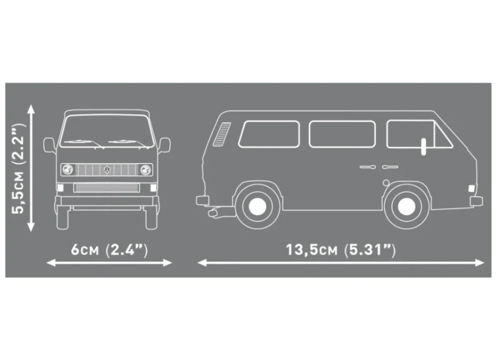 Cobi 24634 Volkswagen T3, 1:35, 123 kostek