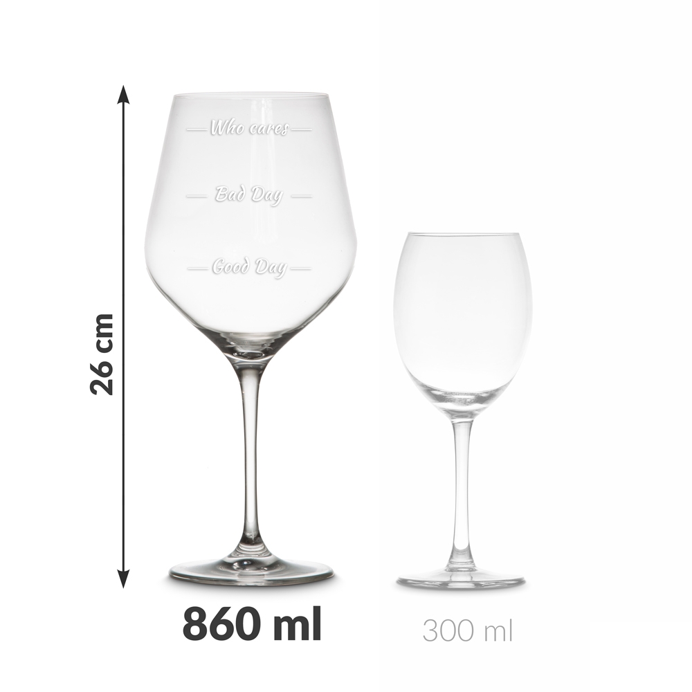 diVinto Obří sklenice na víno Who cares Diamonda pouzdro na víno, Sada 2ks