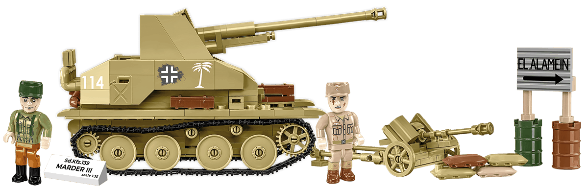 Cobi 3131 II WW German tank destroyer Sd.Kfz. 139 MARDER III, 1:35, 486 kostek