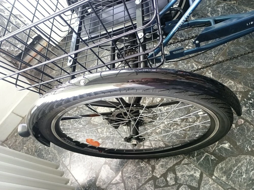 LIBERTY COMFY elektrická tříkolka 24" 6spd Disk, modrá, 36V 14Ah, Základní displej