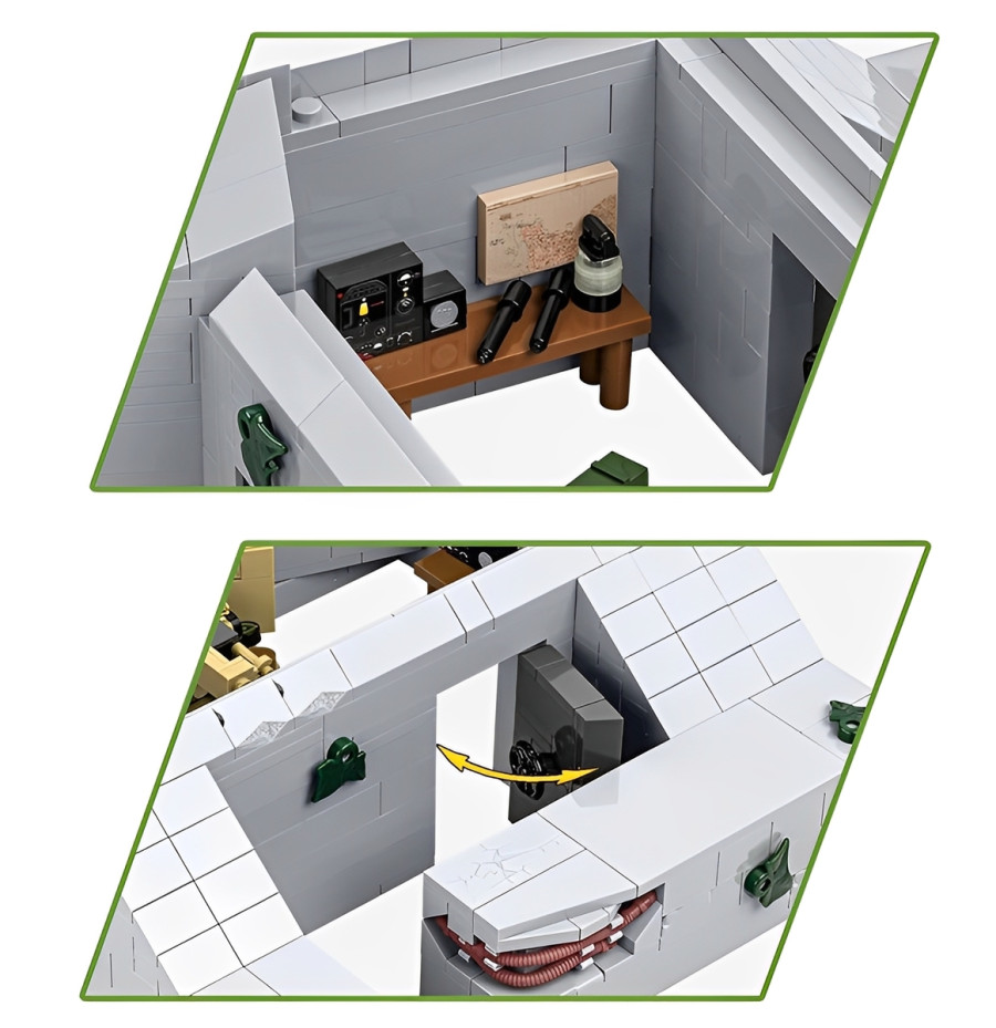 COBI 3136 Německý bunkr Regelbau 667, 1:35, 642 kostek a 2 figurky