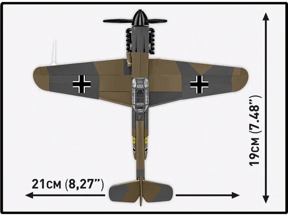 Cobi 5873 II WW Messerschmitt BF-109F, 1:48, 123 kostek