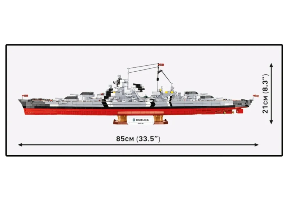 Cobi 4860 II WW Battleship Bismarck, 1:300, 3204 kostek