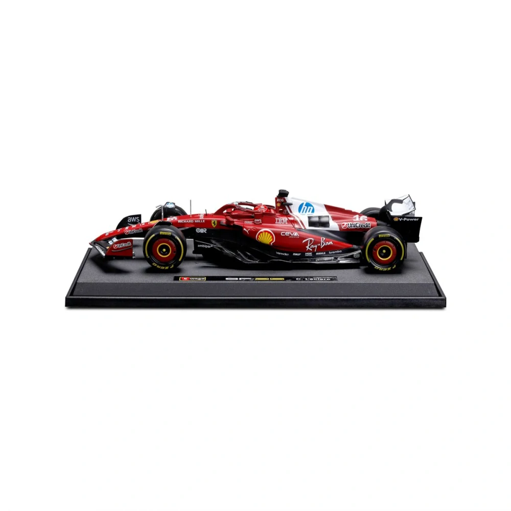 Bburago – RACE Formule F1 Ferrari SF-25 (2025) s helmou, #16 Charles Leclerc, 1:18