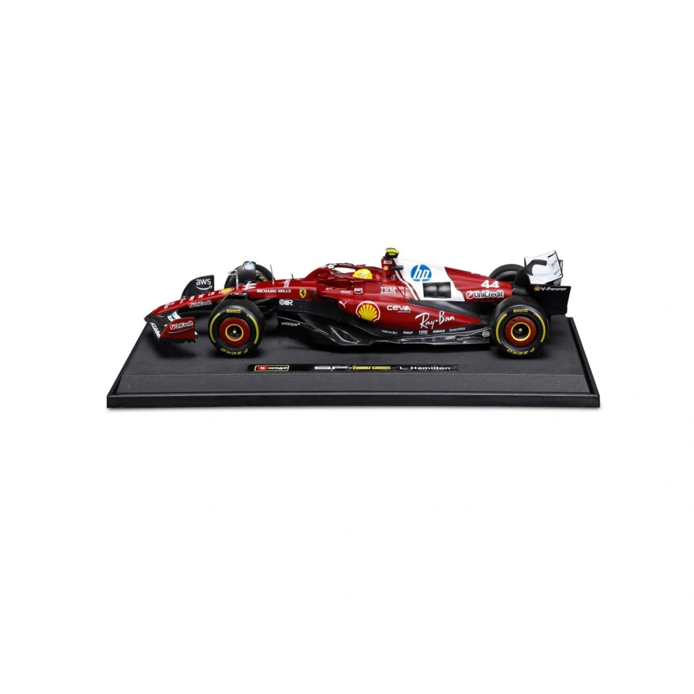 Bburago – RACE Formule F1 Ferrari SF-25 (2025) s helmou, #44 Lewis Hamilton, 1:18