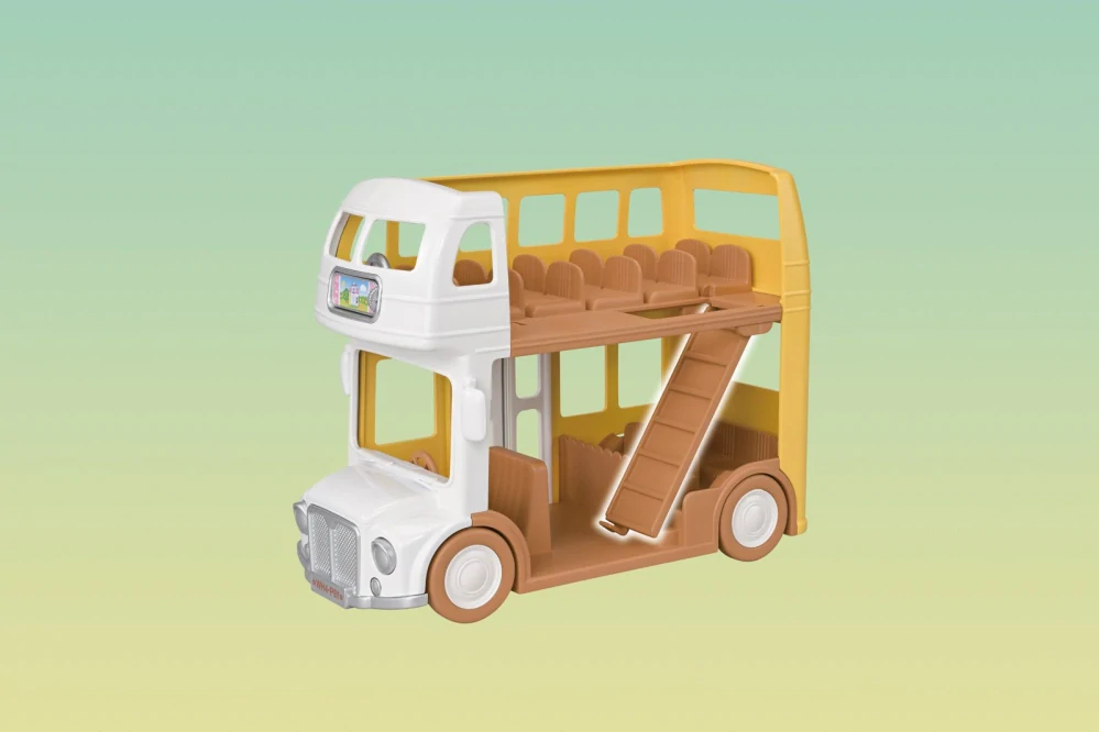 Dvoupatrový školkový autobus