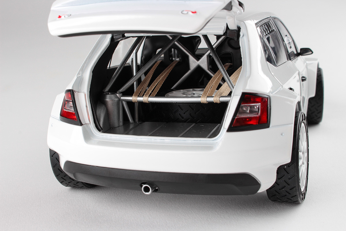 Abrex Škoda Fabia III R5 (2015) Bílá 1:18