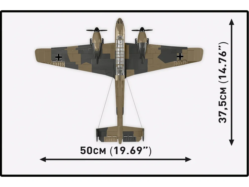 Cobi 5777 II WW Messerschmitt Bf 110C, 1:32, 578 k, 2 figurky