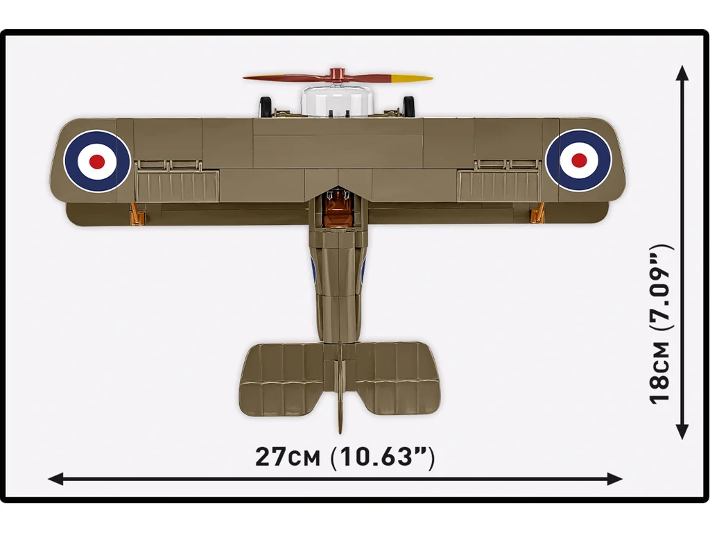 Cobi 2999 Great War SOPWITH F.1 CAMEL, 1:32, 186 kostek, 1 f