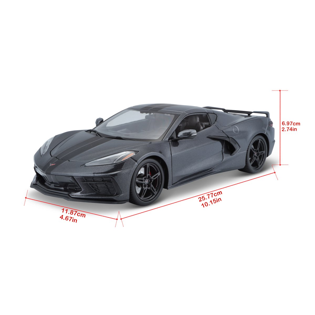 Maisto Chevrolet Corvette Stingray (2020) Šedá 1:18